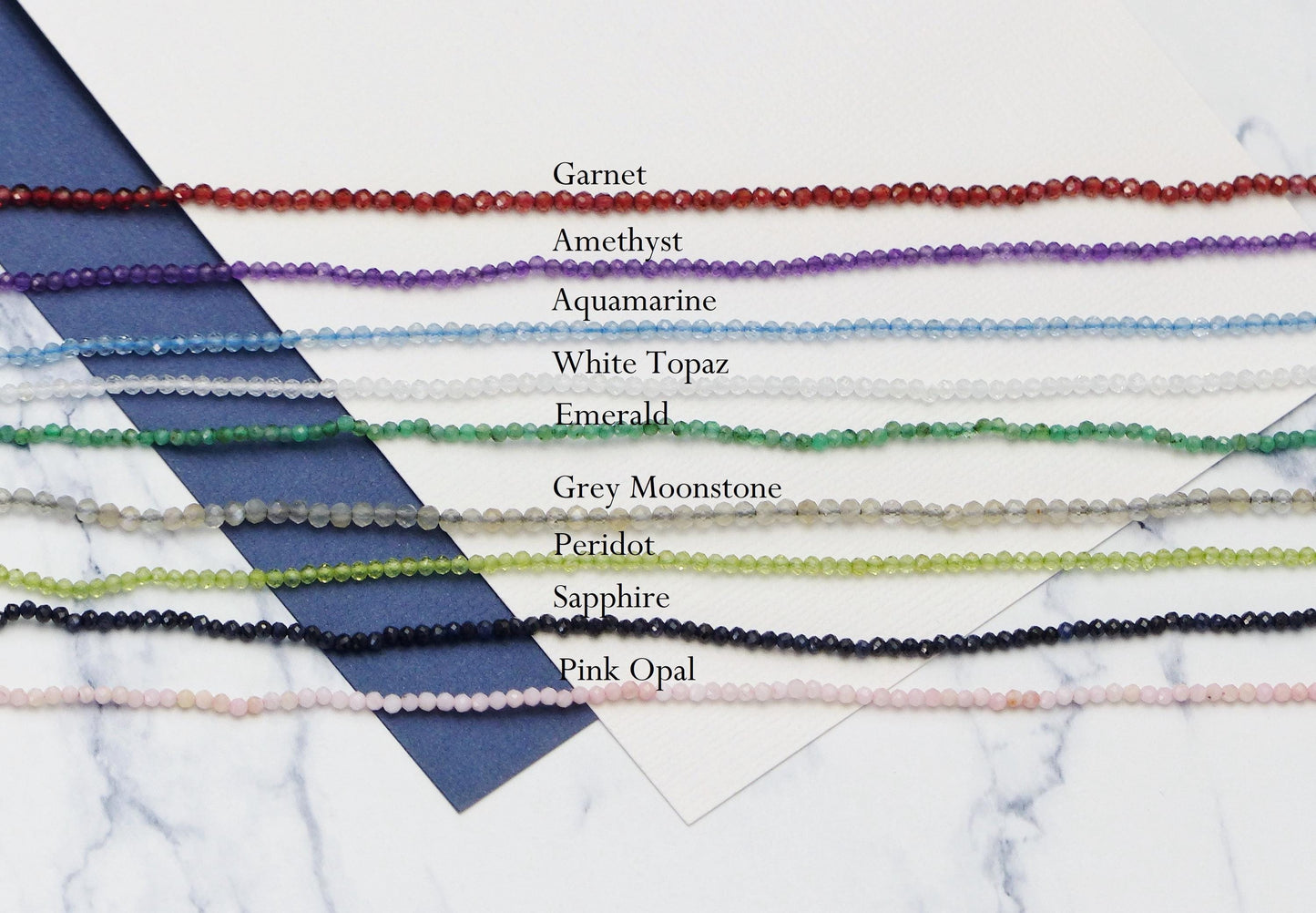 Custom Gemstone Dainty Layered Bracelet - Minimalist Sterling Silver Jewellery